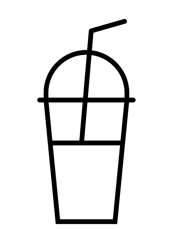 Kids-n-fun.de | Malvorlage Formen von Lebensmitteln unterwegs trinken